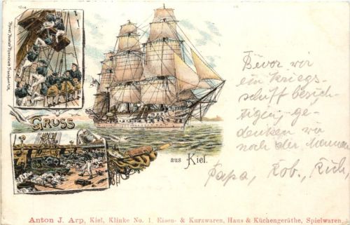 Gruss aus Kiel - Litho