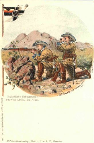 Kaiserliche Schutztruppe - Südwest-Afrika - Litho