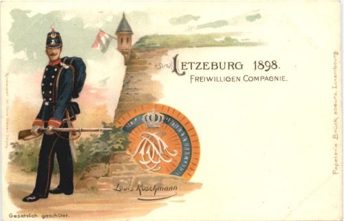 Letzeburg 1898 Freiwilligen Compagnieh - Diekirch - Litho