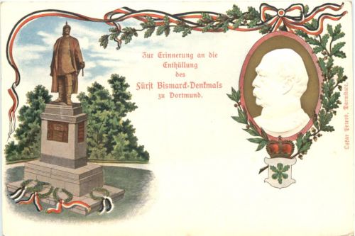 Dortmund - Enthüllung Fürst Bismarck Denkmal - Litho - Privatganzsache PP27 D14