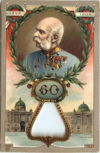 Kaiser Franz Josef - 60 Jahre - Litho