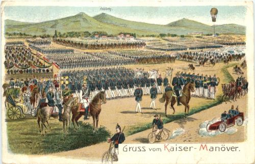 Gruss vom Kaisermanöver 1897 - Litho