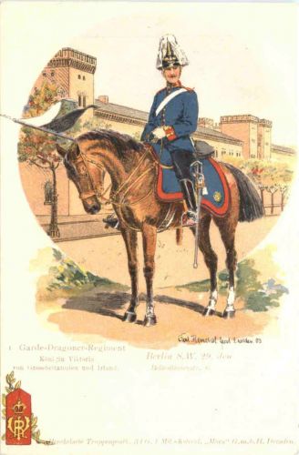 1. Garde Dragoner Regiment - Litho