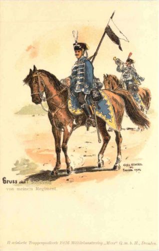 Gruss aus Schleswig - Von meinem Regiment - Litho