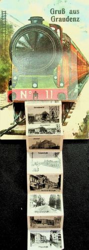 Gruß aus Graudenz - Leporello - Eisenbahn