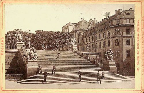 Dresden - Treppe der Brühlschen Terasse - CDV
