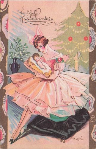Glückliche weihnachten Künstler Chiostri serie nr294