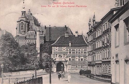 AACHEN - BURTSCHEID, Jonas - Tor und St. Jphann Baptist Pfarrkirche, 1905, Stengel