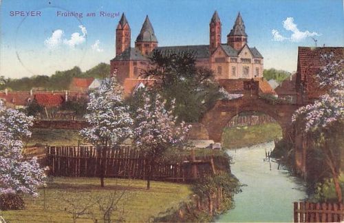 Speyer Rhein Riegel und Dom Kat. Speyer