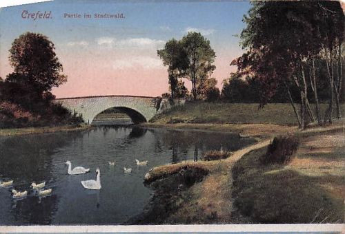Krefeld, Stadtwald-Partie am Weiher