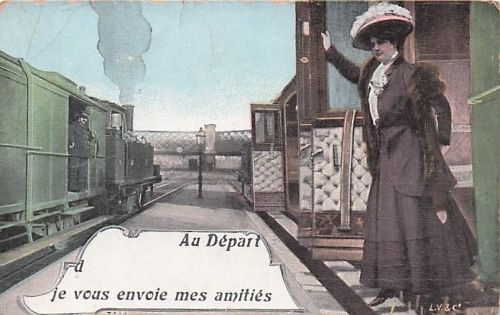 Cpa Abfahrt vom Bahnsteig Blois Frau Ich sende Ihnen meine Grüße wn0198