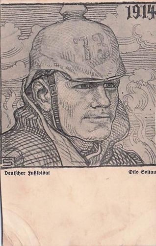 AK Postkarte/Feldpostkarte 1. WK Deutscher Fußsoldat Otto