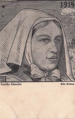 AK Portrait einer Deutschen Krankenschwester, Rotes Kreuz