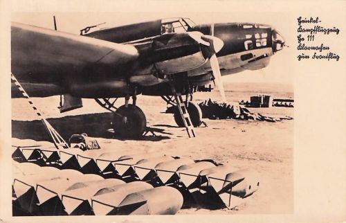 S7648/ He 111 Heinkel Kampfflugzeug - Klarmachen zum Frontflug ca.1940