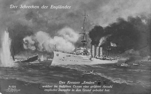 Kriegsschiff SMS Emden, Kaiserliche Marine, Der Schrecken der Engländer