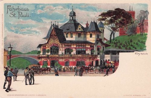 1899 Jäger Fahrhaus St. Pauli Deutschland Pionier Postkarte
