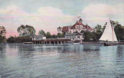 AK Steinhude, Strand-Hotel Steinhude, vom See gesehen