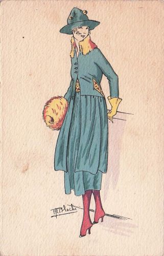 BLACHE, vom Künstler signiert, Glamour Lady