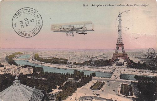 1910 Paris Frankreich Bild Postkarte Frühe Luftfahrt Abdeckung nach Charleston