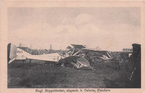 Engl. Doppeldecker, abgesch. b. Caleute, Flandern