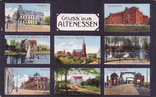 Altenessen Essen im Ruhrgebiet, Rathaus, Gymnasium