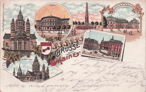 Mainz Dom Theater Grossherzogl. Schloss Neue Rheinische u.