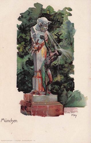 München 1903 Paul Kley Velten´s Künstlerkarte
