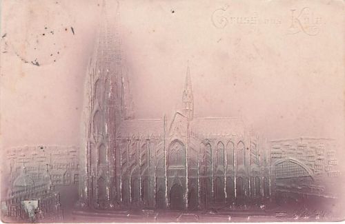 Airbrush-AK Köln, Darstellung des Doms