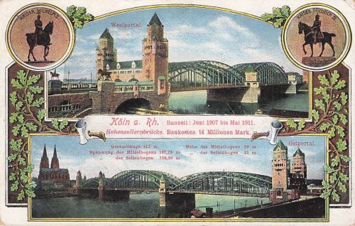 Köln Hohenzollernbrücke Westportal ngl 158.594