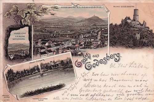 Bad Godesberg Ruine Godesberg Panorama Siebengebirge Kurpark