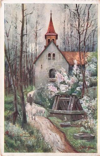 Prag Prahy Prague Kapelle Kuenstlerkarte Oskar Schmidt Vydalo