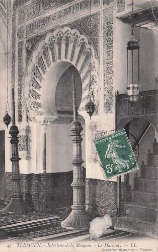 47 TLEMCEN. - Intérieur de la Mosquée. Le Machrol. - LL. Collection Desbonnet. Tiemcen
