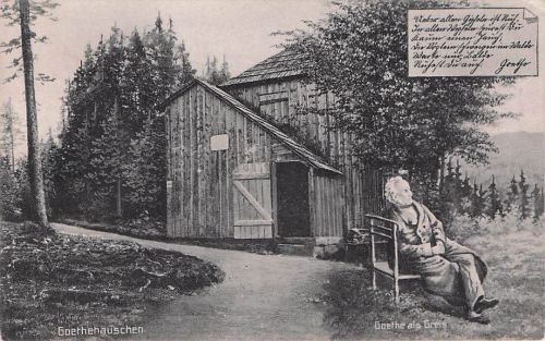 Weimar - Goethe vorm Haus als Greis 1912