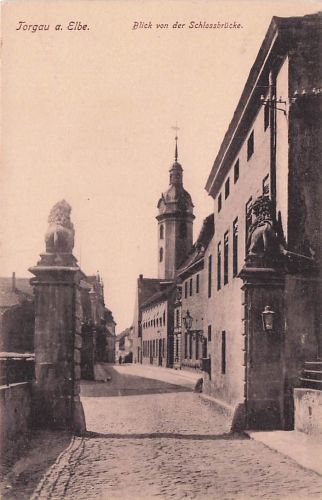 Brück & Sohn Meissen, Ansicht Torgau, Blick von der Schlossbrücke