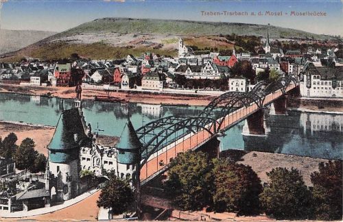 AK Traben-Trarbach, Stadtansicht, Moselbrücke,