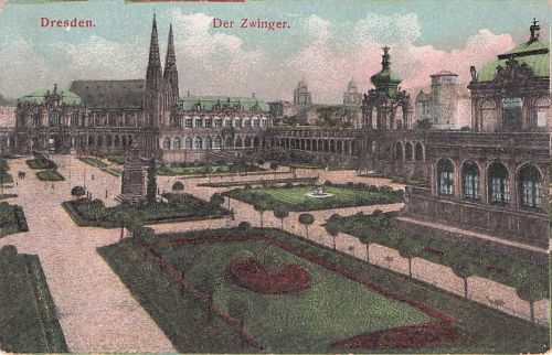 Dresden Zwinger Sophienkirche ungelaufen