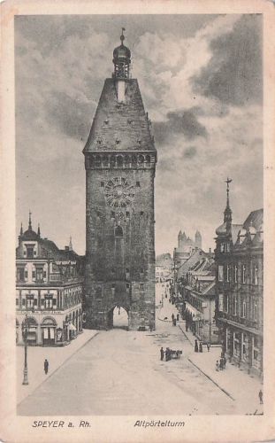 Ansichtskarte Speyer_Rhein Altpoertelturm Speyer Rhein