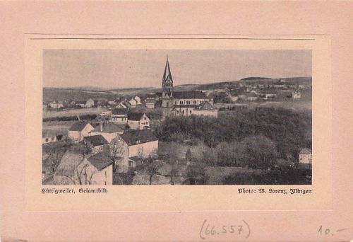Gesamtansicht von Hüttigweiler, einem Ortsteil von Illingen im Saarland