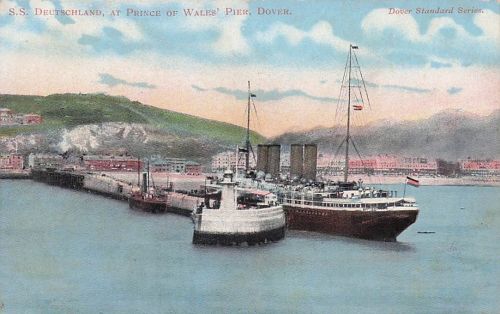 S.S. DEUTSCHLAND, AT PRINCE OF WALES' PIER, DOVER. Dover Standard Series