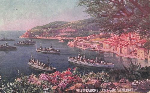 Vue Generale Villefranche Sur Mer Schiff Bateaux Frankreich Frankreich