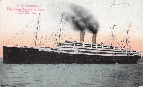 "S. S. Amerika." Hamburg-American Line, 22,500 tons. A
