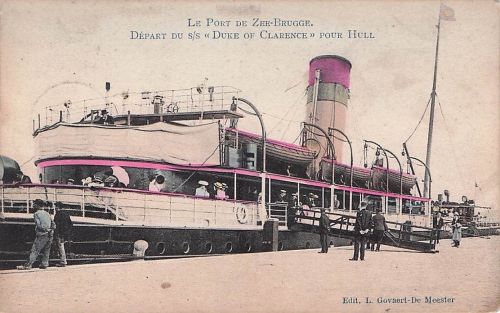 LE PORT DE ZEE-BRUGGE. DÉPART DU S/S « DUKE OF CLARENCE POUR