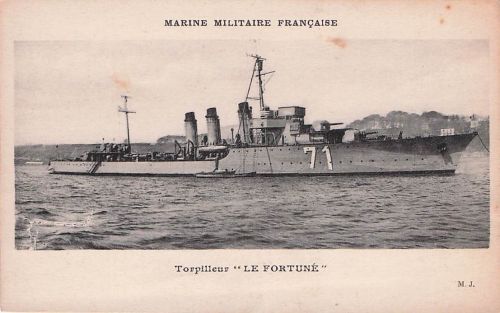 MARINE MILITAIRE FRANÇAISE 71 Torpilleur "LE FORTUNE"