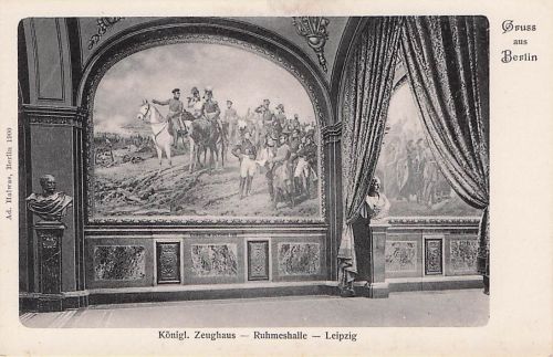 AK Berlin, Zeughaus, Gemälde Leipzig 1813