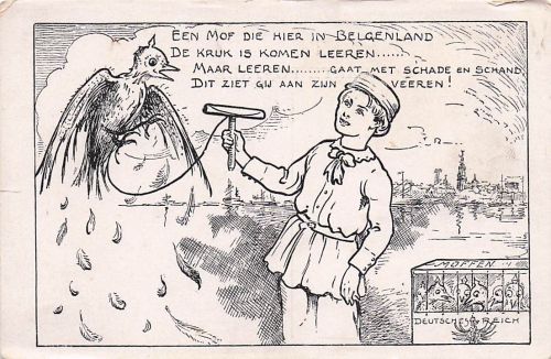 Antideutsche Karikatur 1920 Flandern