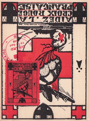 Ersttagskarte, Rotes Kreuz und Post,
