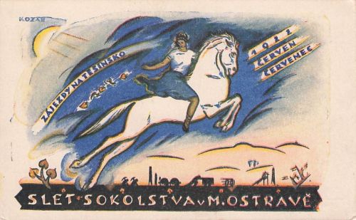 Ostrava Festival Turnfest Slet Sokolstva 1922 AK