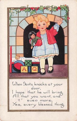 weihnachtspostkarten aus den 1920er Jahren mit gestempelten