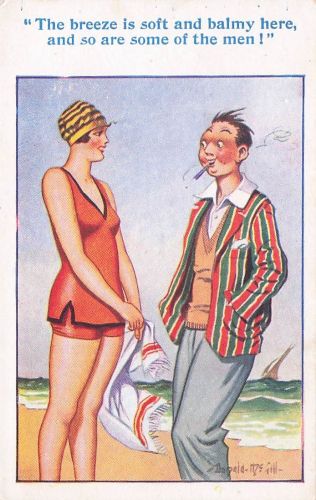 The breeze is soft and balmy here, and so are some of the men!"