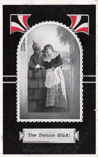 um 1910/1920 Ansichtskarte, FELDPOST „ Liebesglück
